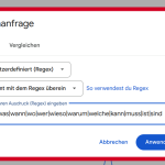 regex benutzen Search console